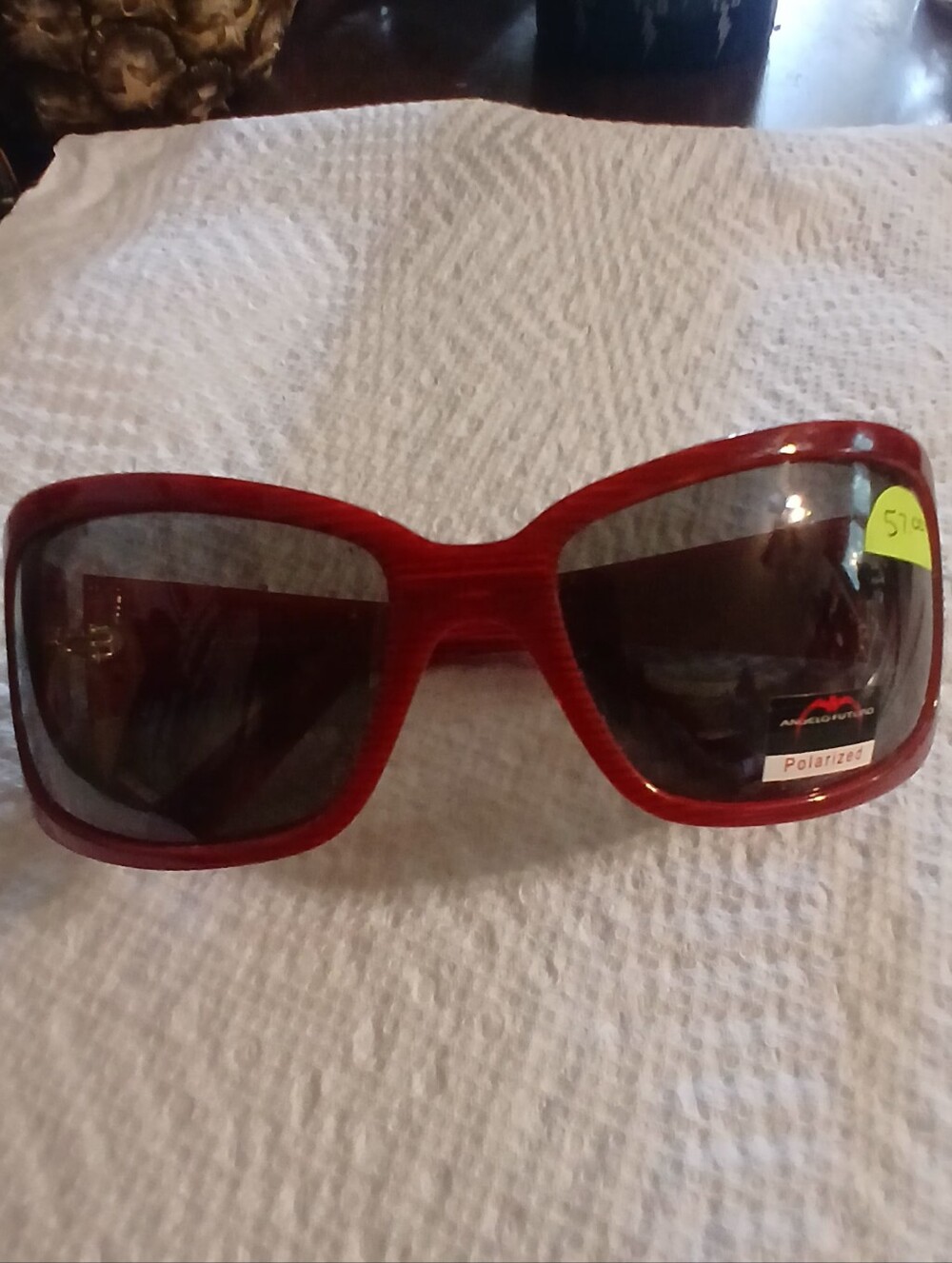 Angelo FUturo Polarized Red Sunshield Sunglasses